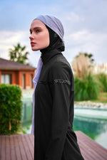 Woven Black Burkini Modest Swimwear  M2433 Marina Modest