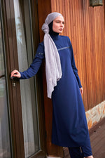 Woven Navy Burkini Modest Swimwear M2434 - By Baano