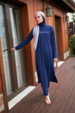 Woven Navy Burkini Modest Swimwear M2434 - By Baano