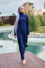 Woven Navy Burkini Modest Swimwear M2434 - By Baano