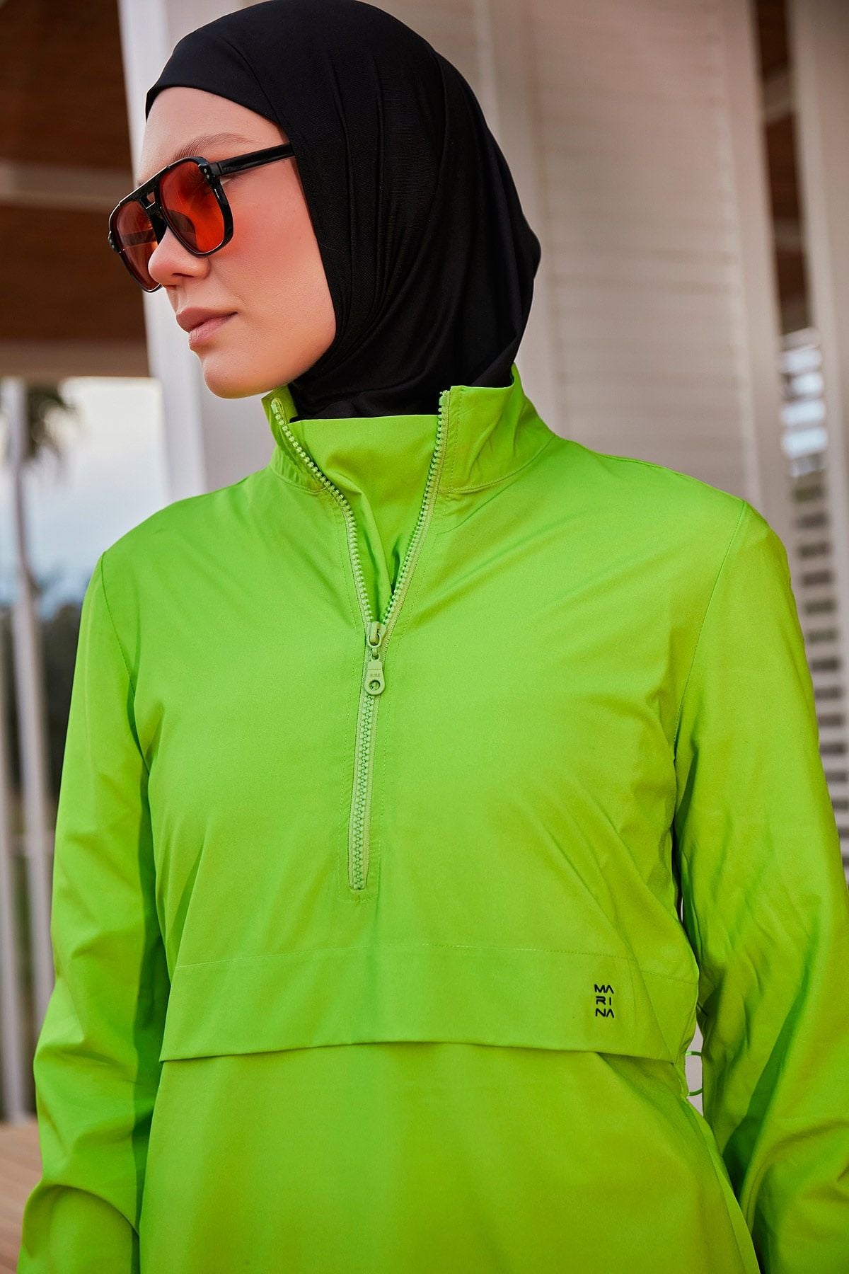 Woven Green Burkini Modest Swimwear M2407 Marina Modest