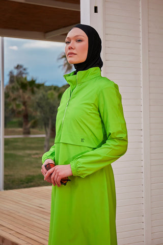 Woven Green Burkini Modest Swimwear M2407 - By Baano