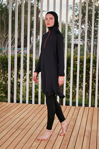 Lycra Black Burkini Modest Swimwear M2474 - By Baano