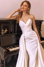 Marlene Strapless Satin Wedding Dress - By Baano