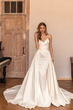 Marlene Strapless Satin Wedding Dress - By Baano