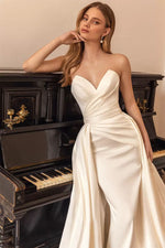 Marlene Strapless Satin Wedding Dress - By Baano