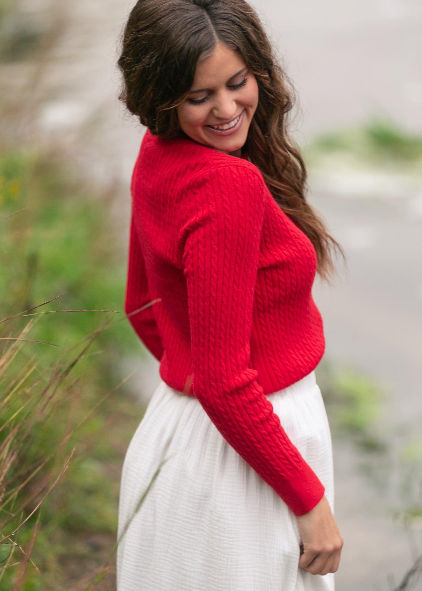 Mason Red Button Up Cardigan