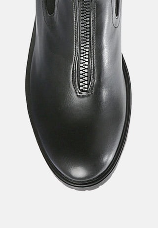 mathilda heeled ankle boots with top zipper