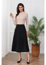 Mauve and White Striped Shirt