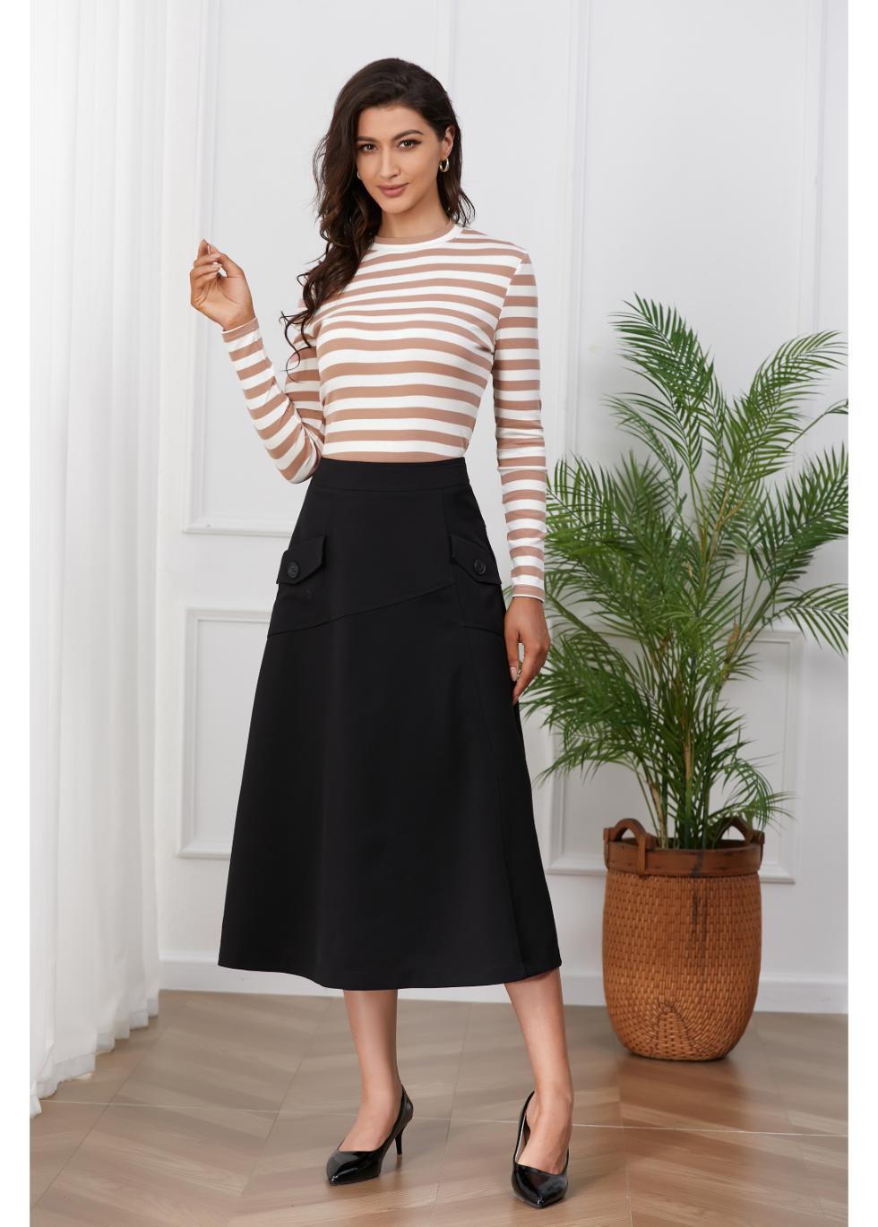 Mauve and White Striped Shirt