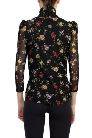 Catherine Malandrino Turtle Neck 3/4 Sleeves Top - By Baano