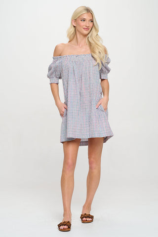 Aegean Plaid Dress
