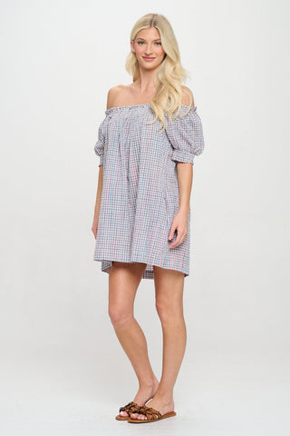 Aegean Plaid Dress
