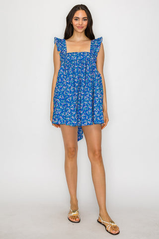 Blossom Twighlight Tie Back Short Dress