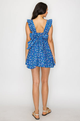 Blossom Twighlight Tie Back Short Dress