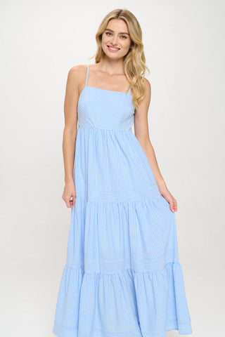 Cerulean Stripe Maxi Dress