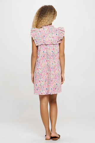 Petal Mosaic Short Dress