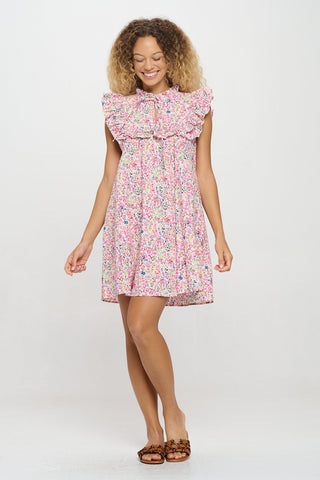 Petal Mosaic Short Dress