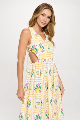 Santorini Citrus Maxi Dress