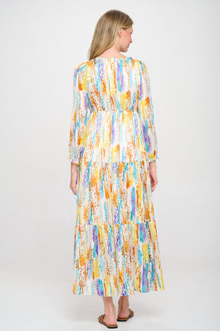 Small Valley Teal Tula Maxi Dress