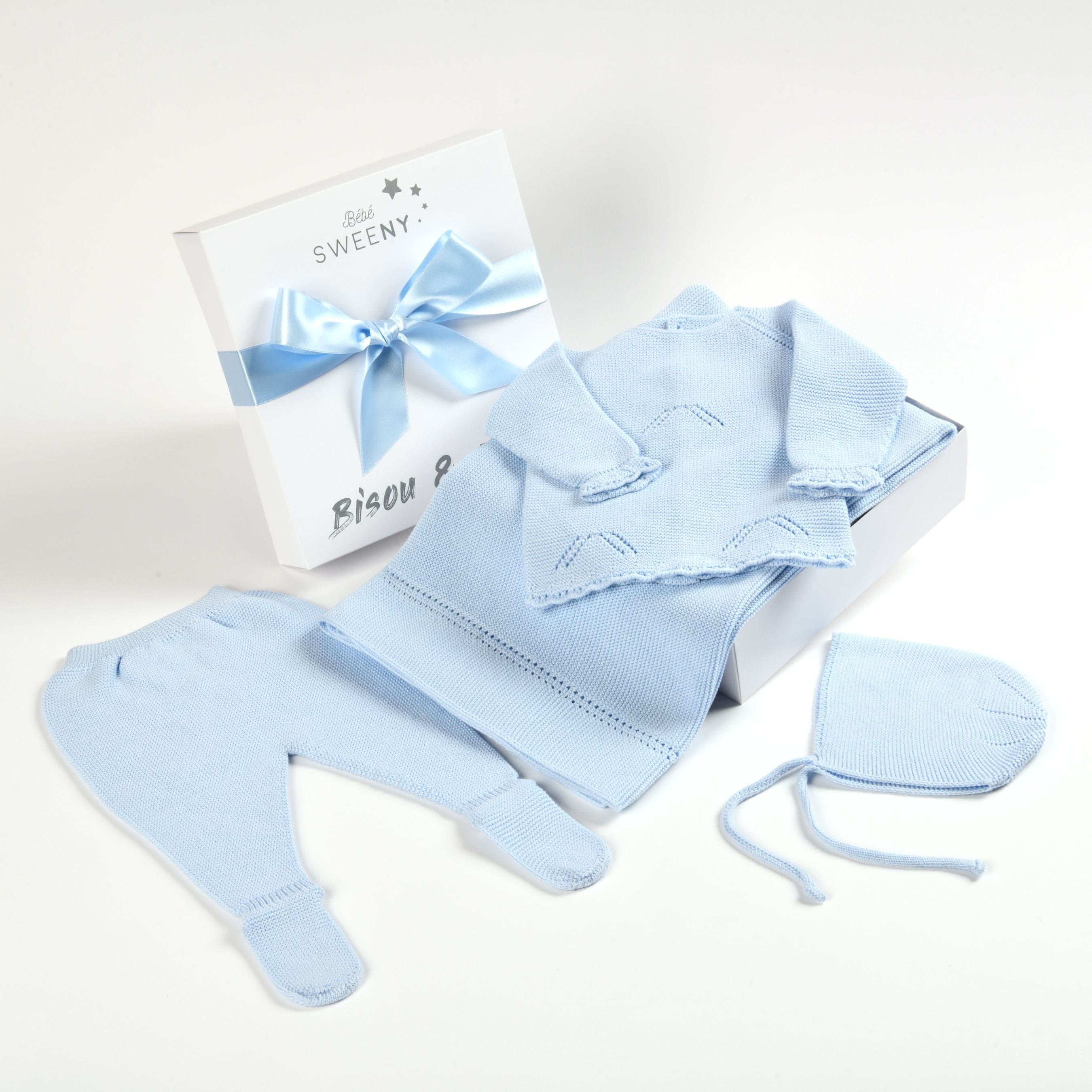MELI | Baby Boys Blue Layette Set (4)