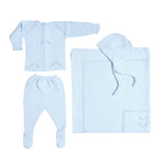 MELI | Baby Boys Blue Layette Set (4)