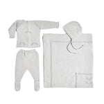 MELI | Baby Pearl Grey Layette Set (4)