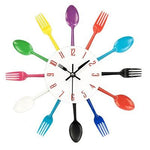 Metal Kitchen Wall Clock Creative  Kitchen Wall Clock 3D Modern Creative Kitchen Cutlery Spoon Fork Time Like Wall Clock Wall Sticker Room Home Decoration Quartz Wall Art Cutlery Mounted Clocks Modern Design Home Decorative Stevvex