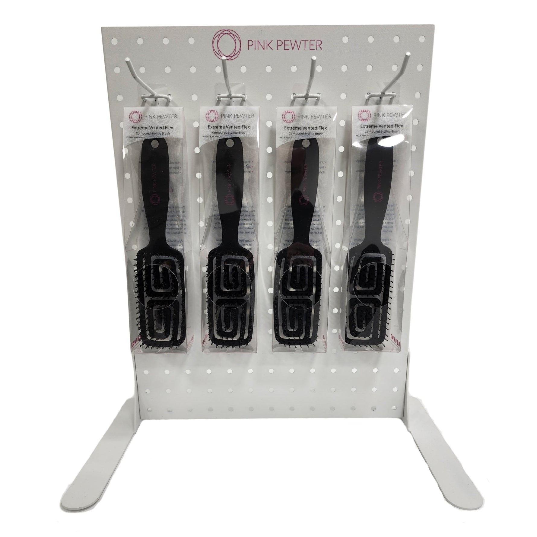 Extreme Vented Flex Brush Retail Kit With Countertop Metal Peg Display With Hooks (20pcs)