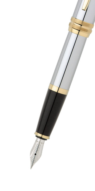 Bailey™ Medalist® Stainless Steel Medium Nib Fountain Pen - By Baano