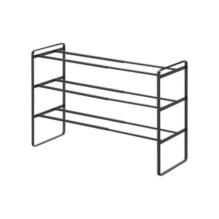 Three-Tier Expandable Shoe Rack (18" H)  - Steel - By Baano