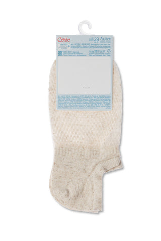 Cotton Ankle Socks Conte Active - 251 with Linen - By Baano