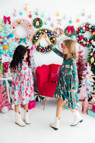 Western Wonderland L/S Pocket Twirl Dress