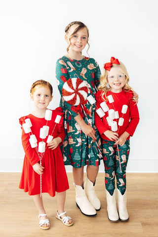 Western Wonderland L/S Pocket Twirl Dress