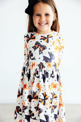 Trick or Twirl 3/4 Sleeve Pocket Twirl Dress - By Baano