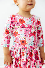 Secret Garden 3/4 Sleeve Twirl Bodysuit