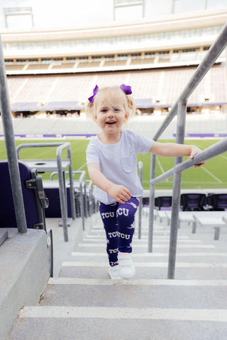 TCU Purple Frog Leggings