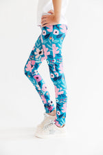 Twirling in Teal Leggings