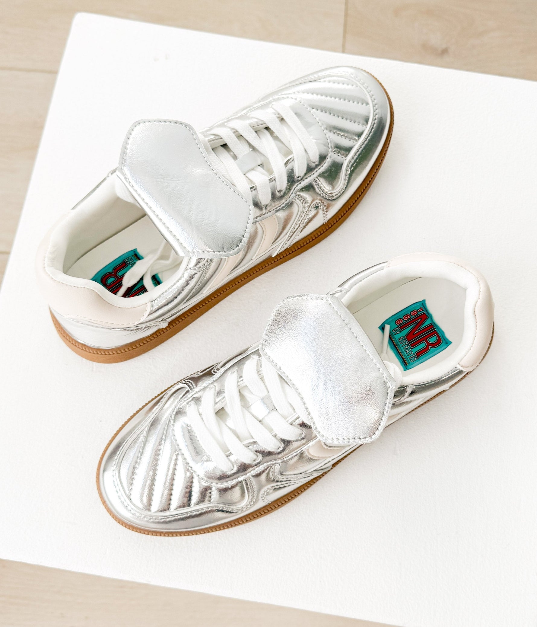 Milan Metallic Sneaker in Silver