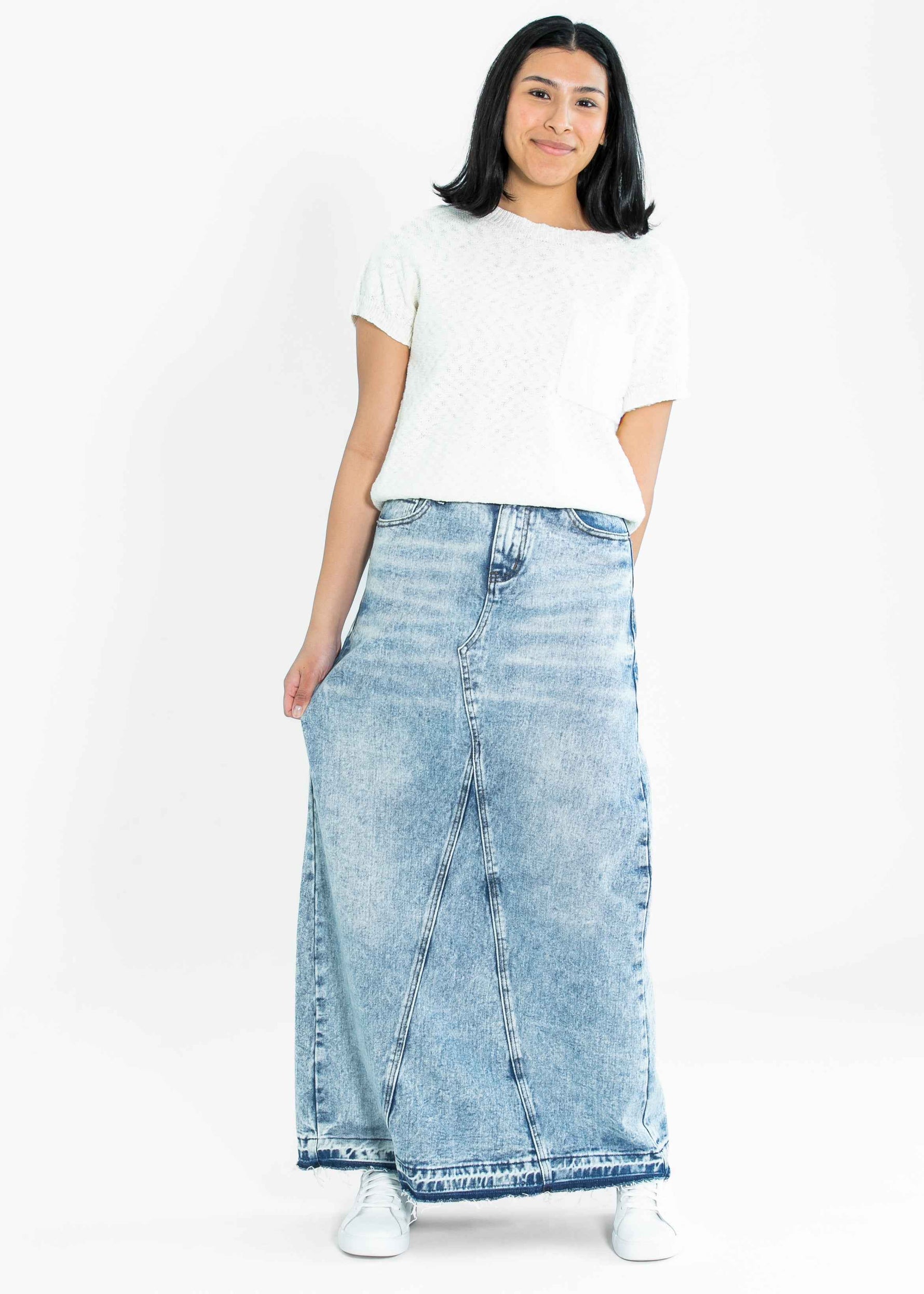 Mina Denim Maxi Skirt
