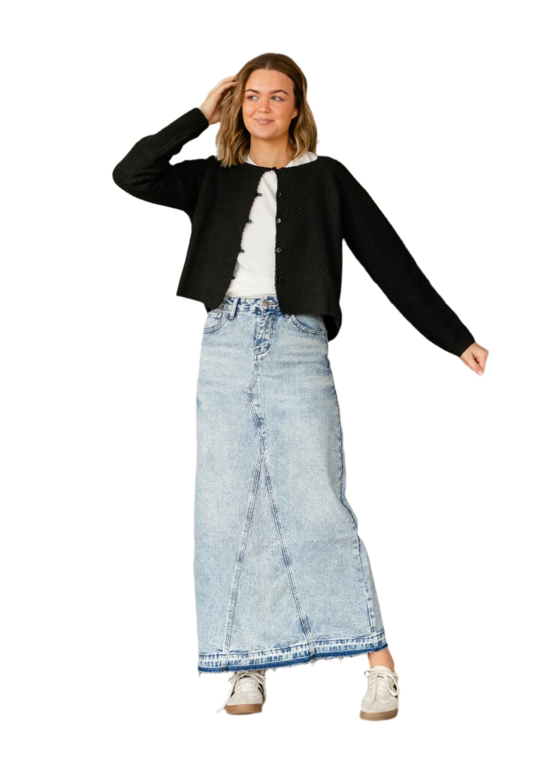 Mina Denim Maxi Skirt