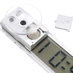Mini Digital Car Electronic Clock High Quality Durable Digital Alarm Clock LCD Screen Easy to Set can Adhesive Digital Table Car Dashboard Desk Electronic Clock Transparent LCD Display Digital Watch With Sucker Universal Car Decor Stevvex