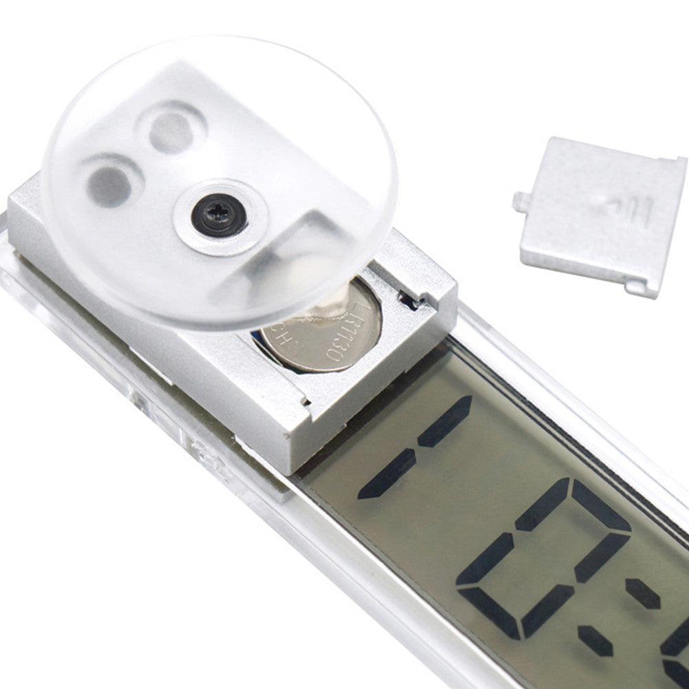 Mini Digital Car Electronic Clock High Quality Durable Digital Alarm Clock LCD Screen Easy to Set can Adhesive Digital Table Car Dashboard Desk Electronic Clock Transparent LCD Display Digital Watch With Sucker Universal Car Decor Stevvex