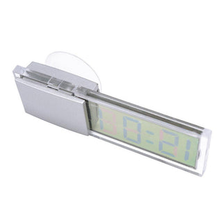 Mini Digital Car Electronic Clock High Quality Durable Digital Alarm Clock LCD Screen Easy to Set can Adhesive Digital Table Car Dashboard Desk Electronic Clock Transparent LCD Display Digital Watch With Sucker Universal Car Decor Stevvex