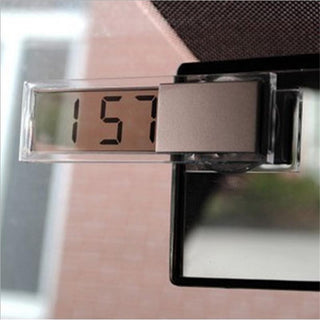 Mini Digital Car Electronic Clock High Quality Durable Digital Alarm Clock LCD Screen Easy to Set can Adhesive Digital Table Car Dashboard Desk Electronic Clock Transparent LCD Display Digital Watch With Sucker Universal Car Decor Stevvex