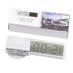 Mini Digital Car Electronic Clock High Quality Durable Digital Alarm Clock LCD Screen Easy to Set can Adhesive Digital Table Car Dashboard Desk Electronic Clock Transparent LCD Display Digital Watch With Sucker Universal Car Decor Stevvex