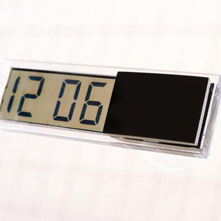 Mini Digital Car Electronic Clock High Quality Durable Digital Alarm Clock LCD Screen Easy to Set can Adhesive Digital Table Car Dashboard Desk Electronic Clock Transparent LCD Display Digital Watch With Sucker Universal Car Decor Stevvex