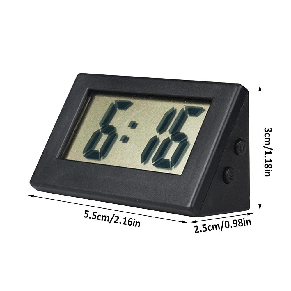 Mini Small Car Desk Digital Clock Watch Car Dashboard Digital Clock Vehicle Adhesive Clock with Jumbo LCD Time & Day Display Mini Automotive Stick On Watch for Car T Gauges Mini Digital LCD Screen Travel Electronic Clock For Home Office Desktop Clocks Stevvex