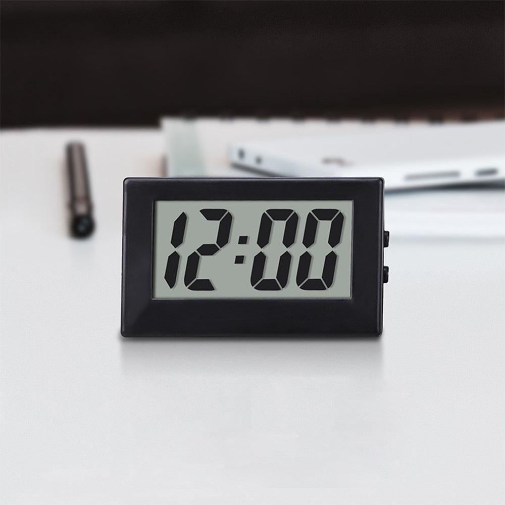 Mini Small Car Desk Digital Clock Watch Car Dashboard Digital Clock Vehicle Adhesive Clock with Jumbo LCD Time & Day Display Mini Automotive Stick On Watch for Car T Gauges Mini Digital LCD Screen Travel Electronic Clock For Home Office Desktop Clocks Stevvex