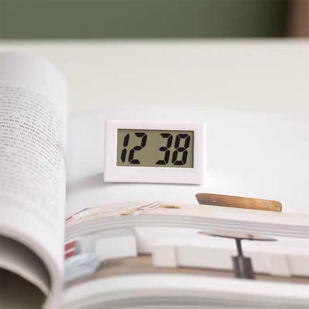 Mini Small Car Desk Digital Clock Watch Car Dashboard Digital Clock Vehicle Adhesive Clock with Jumbo LCD Time & Day Display Mini Automotive Stick On Watch for Car T Gauges Mini Digital LCD Screen Travel Electronic Clock For Home Office Desktop Clocks Stevvex